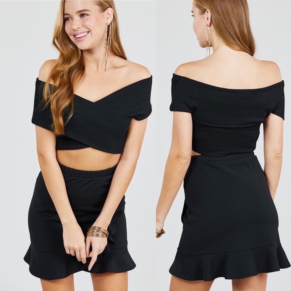 Off the shoulder crop top